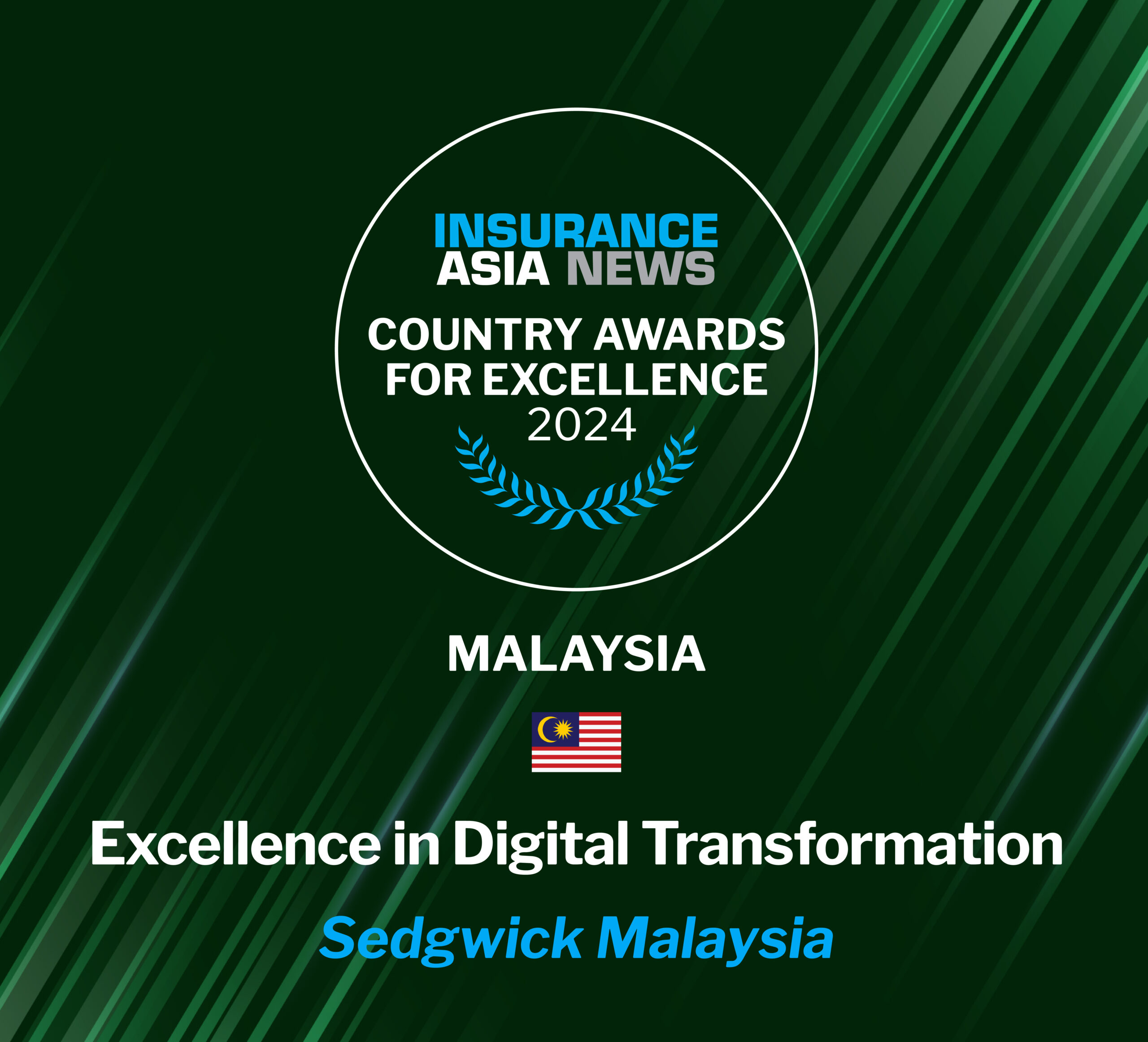 Sedgwick has won Excellence in Digital Transformation for Malaysia from InsuranceAsia News